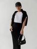Knitted High-neck Sweater & Slim-fit Skirt Set – Elegant Two-piece Outfit In Beige, Olive Green, White, Green, Yellow, Light Gray, Emerald, Black_ecoleips.com