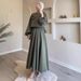 Women's Clothing Autumn New Middle East Dubai Flower Lantern Sleeve Loose Dress Women's Skirt Suit Two Piece_ecoleips.com