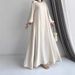 Women’s Clothing New Muslim Women's Loose Solid Color Robe Abaya Dress Fashion_ecoleips.com