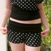 Low-Rise Bodycon Shorts With Bold Letter Print & Fold-Over Waistband, Stretchy Denim-Look Shorts For Street Style_ecoleips.com
