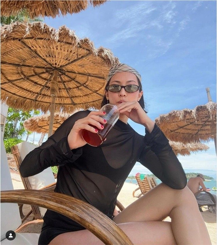 Women's Long Sleeve Swimsuit Ethereal Flattering Conceals Tummy Slimming Three Piece Set Ideal For Beach Hot Springs Small Bust Hot Spring Vacations_ecoleips.com