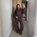 Autumn And Winter Women's Clothing Crew Neck Pullover Head Wide Leg Trousers Suit Fashion Casual Long Sleeve Sweater Cover_ecoleips.com