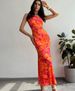 Long Sexy Women's Tie Dye Vest Dress Gown Sexy Suspender Dress_ecoleips.com