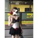 Summer Slim Fit Lace Patchwork Niche Camisole Dress Women Cardigan Two-Piece Set New Style_ecoleips.com