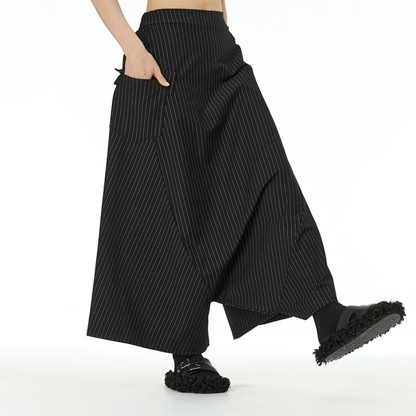 Aria Basics 2026 Spring New Hip-Hop Crotch Pants, Unique Plus Size Women's Loose Slimming Original Casual Wide-Leg Pants 5206_ecoleips.com