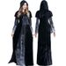Halloween Cosplay Adult Costume Vampire Witch Queen Long Dress Party Uniform_ecoleips.com