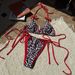 Women's Leopard Print Bikini Set - Sexy Tie-Side Swimwear With Removable Padding - Red/Dark Brown_ecoleips.com