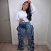 Women's Clothing Women's Style Denim Cargo Pants Straight Leg Trousers With Multiple Pockets Street Style Unique Design_ecoleips.com