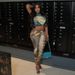 Women's Clothing Women's Sexy Fashion Sleeveless Crop Top And Printed Tight Fitting Pants Set Style Hot Selling_ecoleips.com