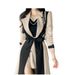 Elegant Long Trench Coat For Women - Autumn Fashion Outerwear With Belt & Epaulettes, Slim Fit Office Coat (Khaki, Plus Size Available)_ecoleips.com
