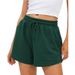 2025s ETSY Summer Women's Drawstring Solid Color Casual Loose Shorts Print_ecoleips.com