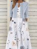 Women's Clothing Printed Temperament Elegant Long Skirt Two Piece Dress_ecoleips.com