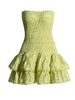 Women's Clothing Autumn Tube Top Sexy Slim Fit Ruffle Lace Edge Dress_ecoleips.com