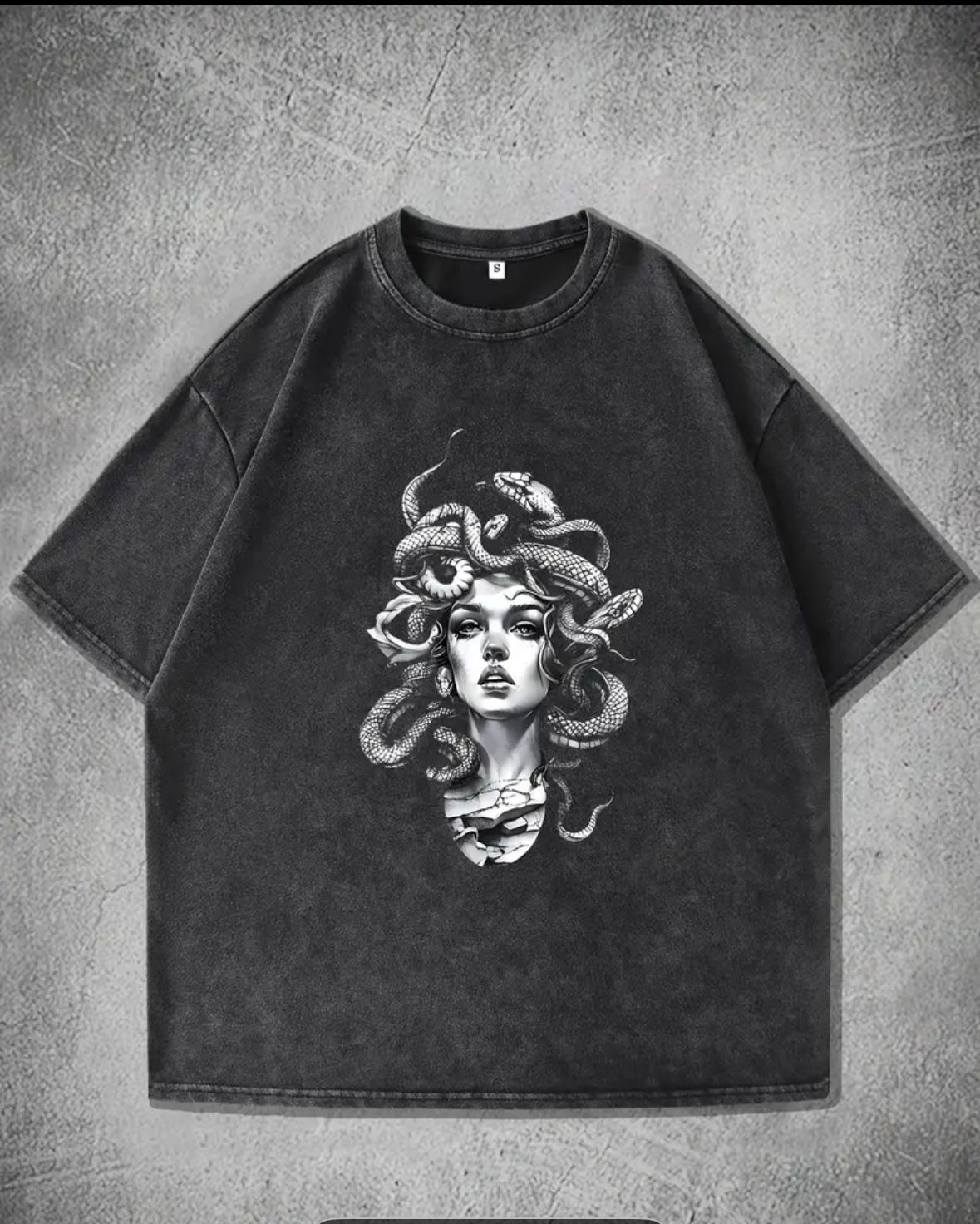 Vintage Washed Oversized Relaxed Fit T-Shirt For Women - Retro Distressed Cotton Tee With 3D Print_ecoleips.com