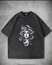 Vintage Washed Oversized Relaxed Fit T-Shirt For Women - Retro Distressed Cotton Tee With 3D Print_ecoleips.com