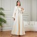 Elegant Beaded Embroidered Long Robe Women's Loose Ethnic Style Dress Fashionable Graceful Foreign Trade Skirt_ecoleips.com