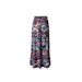 New Bohemian Style Women's Loose Wide Leg Pants 3D Digital Feather Print Pleated Waist Skirt Bottoms Fashionable Casual Trousers_ecoleips.com