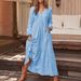 2023 Autumn Winter European And American Foreign Trade Women's Clothing Button Cotton Linen Vintage Casual Sleeve Large_ecoleips.com