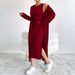 Voya Women's Lazy And Minimalist Fashion Set 2026 Autumn And Winter New Dress Jacket Two-piece Set_ecoleips.com
