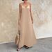 2026 European And American Fashion Casual Solid Color V-Neck Backless Sexy Sleeveless Strap Elegant_ecoleips.com