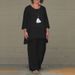 Women's Clothing Cotton And Linen Fashion Casual Large Size Irregular Long Sleeved Suit Wide Leg Pants Two Piece Suit_ecoleips.com