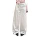 Women's Floral Jacquard Wide-Leg Jeans - High Waist Relaxed Fit Vintage Denim Pants With Retro Wash, Boho Chic Palazzo Trousers_ecoleips.com