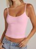 Adjustable Strap Camisole Top – Lightweight Polyester Spaghetti Strap Tank For Women (XS-XXL, Solid Colors, Summer Layering Essential)_ecoleips.com