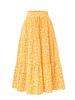 Women's Floral Print Bohemian Wrap Skirt - Elastic Waist A-Line Midi Skirt For Summer Vacation & Casual Wear_ecoleips.com