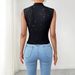 European And American Cross-border Independent Site 2026 Summer New Women's V-neck Sleeveless Top With Shiny_ecoleips.com