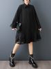 Oversized Vintage Patchwork Lace Dresses For Women New Long Sleeve Loose Casual Shirt Dress Elegant Clothes Spring Autumn 2026_ecoleips.com