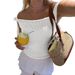 DiYun European And American Vacation Casual Style Hollow Out Off-Shoulder Knit Tank Top Women's Clothing 2026 Summer_ecoleips.com