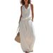 Women's Sleeveless Ruffled Neck Wide Leg Pants Set European American Style Summer Casual Vacation Two Piece Trendy Cross Border_ecoleips.com