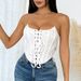 Victorian-Inspired Corset Top – Bustier Lace-Up Bustier For Women, Y2K Corset Bralette_ecoleips.com