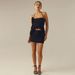 2025 Sexy Camisole Ruched Fashion Floral Tie Women's Two-Piece Set_ecoleips.com