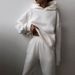 Women's Autumn Winter Fleece Lined Sweatshirt Set Casual Fashion Sports Pants_ecoleips.com