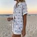 Women's Vacation Style Short Sleeve Shirt & Shorts Set - Floral Print Collared Lounge Outfit For Summer_ecoleips.com