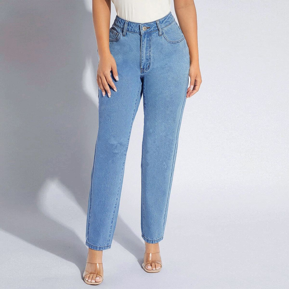 High-Waisted Straight Leg Jeans For Women Casual Autumn Fashion Independent Websites Commerce Platforms_ecoleips.com