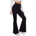 European And American Cross-Border Women's Spring Summer New High-Waisted Slimming Long Yoga Sports Running Flared_ecoleips.com
