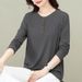 Autumn Buttoned Shirt For Women In Larger Sizes A Casual, Artistic Base Layer That Fits Loosely And Helps Slim The Fig_ecoleips.com