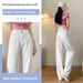 New Design Light-colored Straight Wide-leg Jeans For Women From Guangzhou, High-waisted Floor-length Pants, New_ecoleips.com