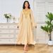 Verve Ins Robe Clothing Factory Elegant New Style Diamond-Studded Large Swing Evening Muslim Dress Abaya_ecoleips.com