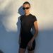 Women's Clothing Simple Ins Basic Round Neck Slim Short Sleeved Sports Jumpsuit Solid Color Fitness Shorts Women_ecoleips.com