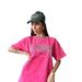 2024 Summer New Pure Cotton Sho Sleeve T-Shi For Women, Ins Trendy Brand, College Style Top, Washed Vintage Base_ecoleips.com