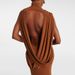 Fashionable High Neck Backless Draped Long Dress Womens Spring Solid Slim Bodycon Dress Summer Sleeveless Party Maxi Dress Mujer_ecoleips.com