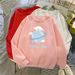 women's Clothing 2023 Spring And Autumn New Korean Style Cartoon Print Student Loose Class Uniform_ecoleips.com