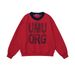 T1132 High-end Street Style American Retro Women's Loose-fit Sweatshirt With Letter Pattern And Slimming Design, Round_ecoleips.com