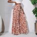 Women's Printed Wide Leg Trousers Elastic Waist Fashionable And Elegant Summer Vacation Style New Arrivals_ecoleips.com