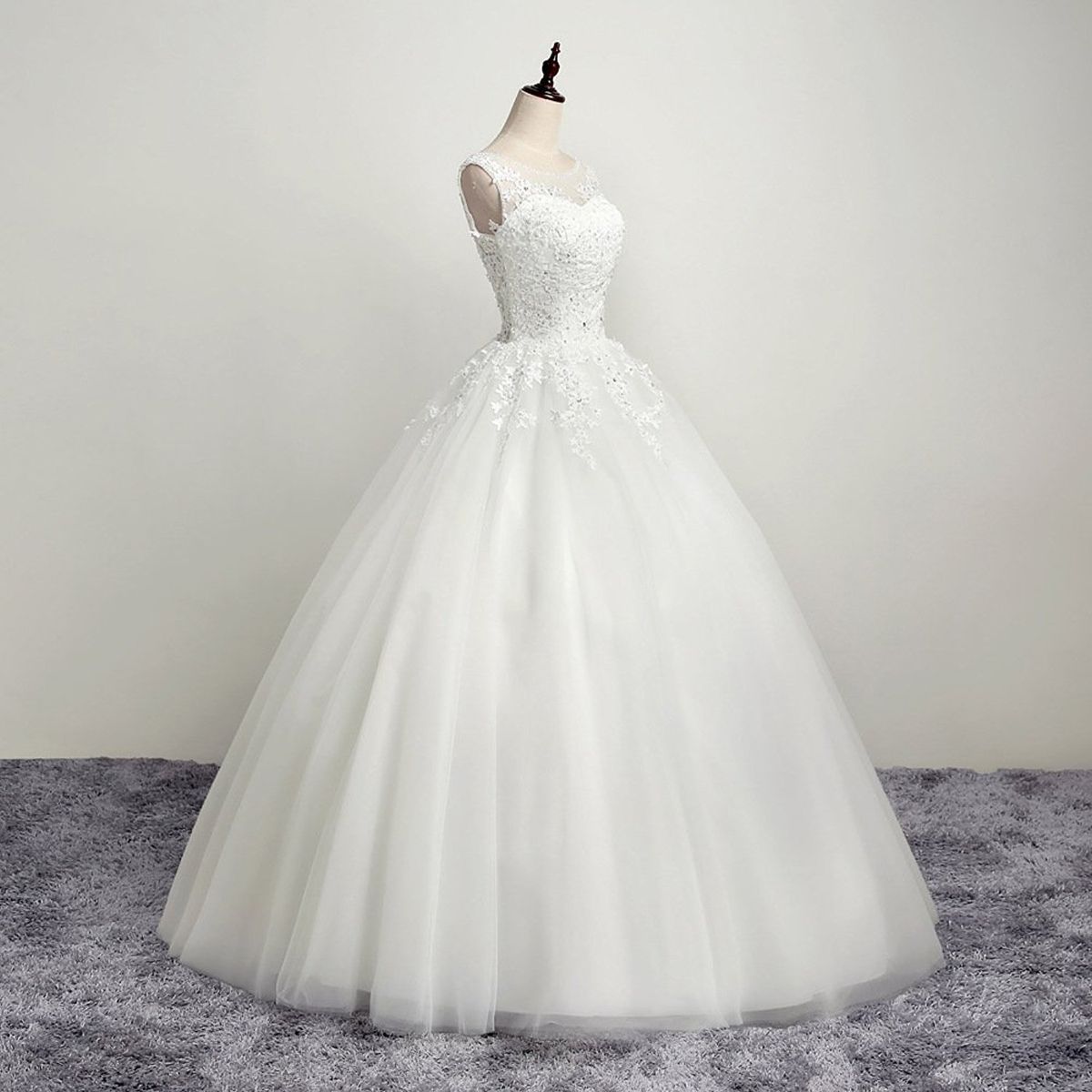 White plus Size Wedding Dress 2025 New Style European And American Style Train Wedding Dress for Maternity And Princess Weddings Brides_ecoleips.com