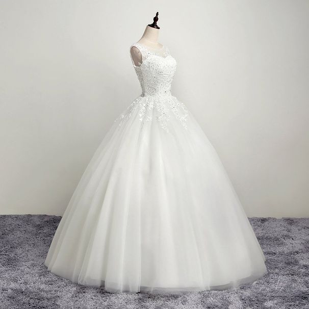 White plus Size Wedding Dress 2025 New Style European And American Style Train Wedding Dress for Maternity And Princess Weddings Brides_ecoleips.com