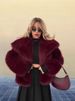 Women's Clothing Fashion Street Blasting Lapel Long Sleeved Fur Coat For Women Spring New Style Solid Color All Match Cardigan Fur Top_ecoleips.com